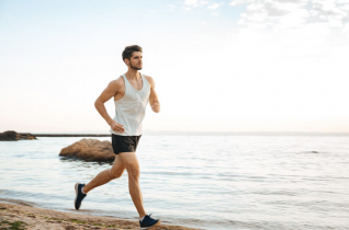 Man Running on the Beach